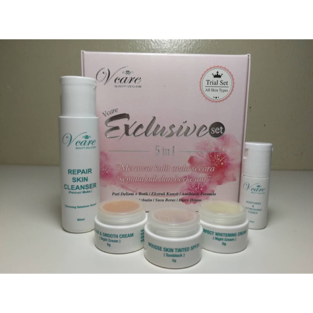 Hasil carian imej untuk Vcare Exclusive Set 5 in 1 \