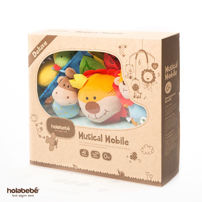Holabebe Baby Bed Clip On Musical Mobile -Animal Jungle